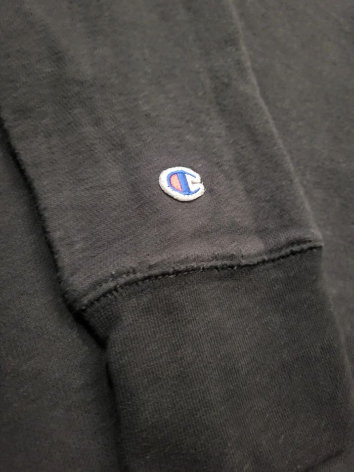 Sweat / Crewneck Champion noir logo brodé - S - photo numéro 7