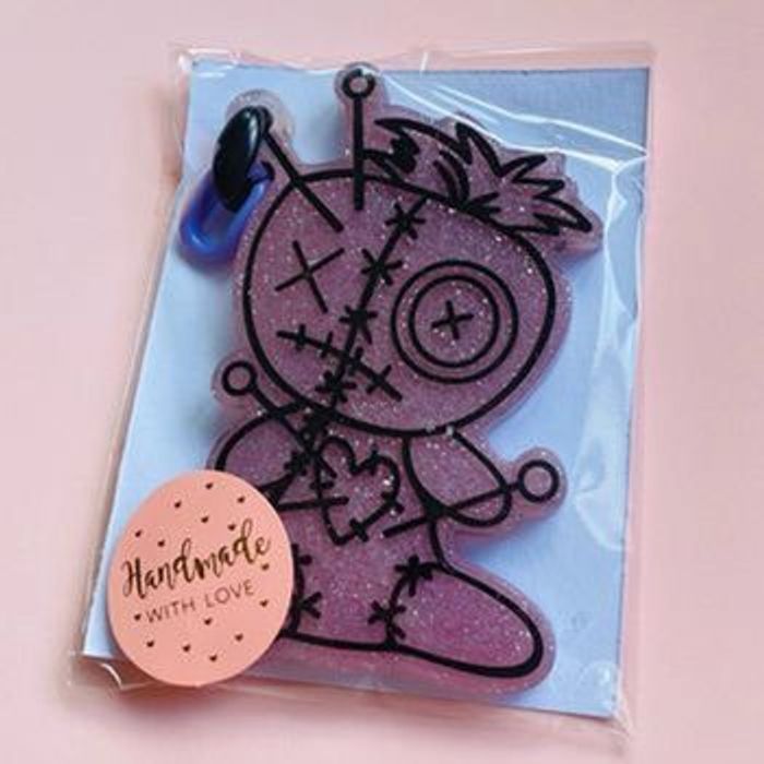 Porte-clés Fait main poupée vaudou Lila - photo numéro 4