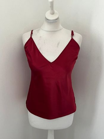 Top débardeur satiné bordeaux Zara S