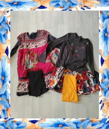 Lot de 2 robes courtes + leggings Catimini 10 ans