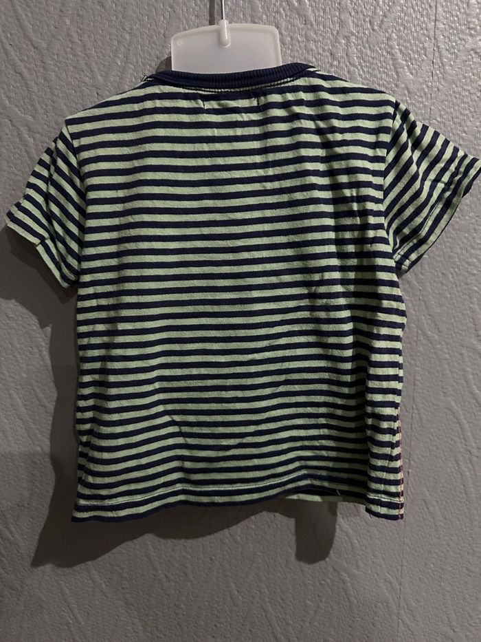 T shirt rayé motif singe - photo numéro 3