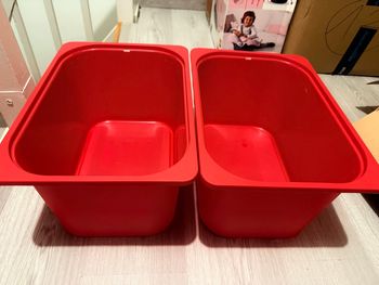 2 Bacs rouge IKEA trofast 42x30x23