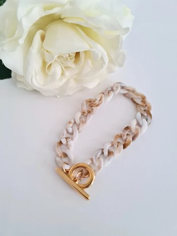 Bracelet maille crème