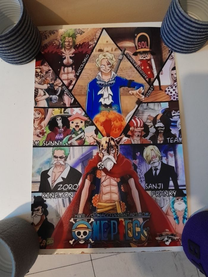 Affiche One piece 25cm sur 37cm. Neuf