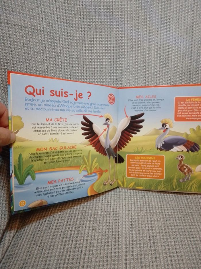 La Grue couronnée - série "Animaux de la savane" N.52 / Ed.Altaya - photo numéro 3