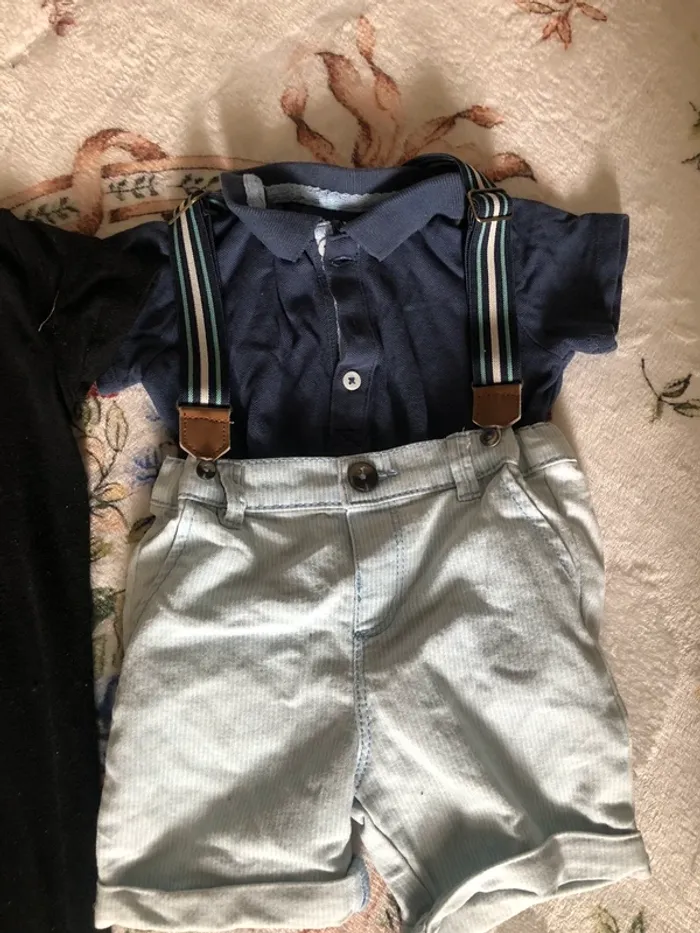 Lot de 2 ensembles bébé garçon 9-12 mois été - photo numéro 2