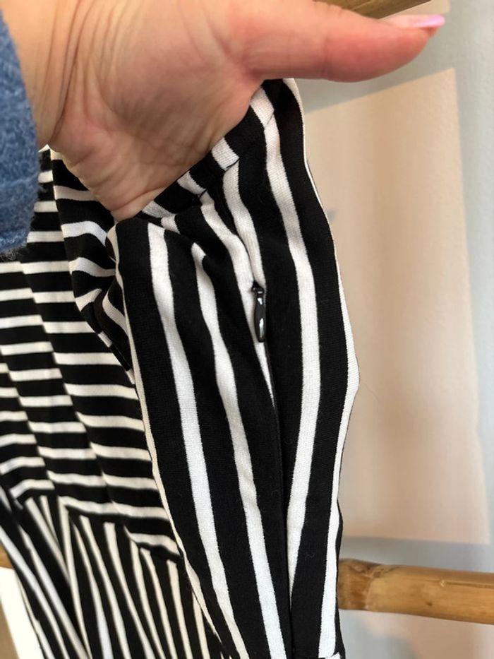 Robe longue à rayures - noir et blanc - photo numéro 3