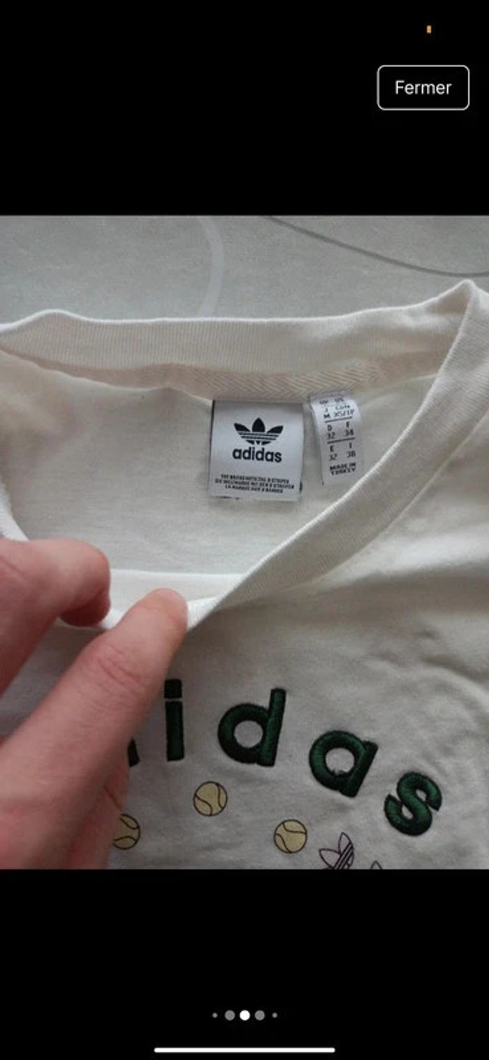 T-shirt adidas tennis 🎾 femme taille 34 en excellent état, neuf - photo numéro 4