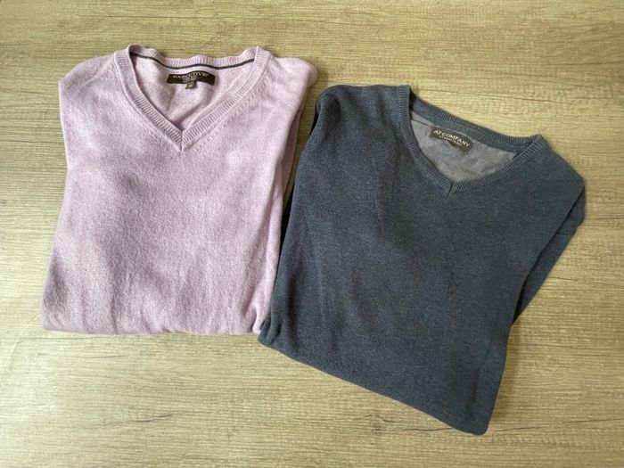 Lot de 2 pulls col V homme