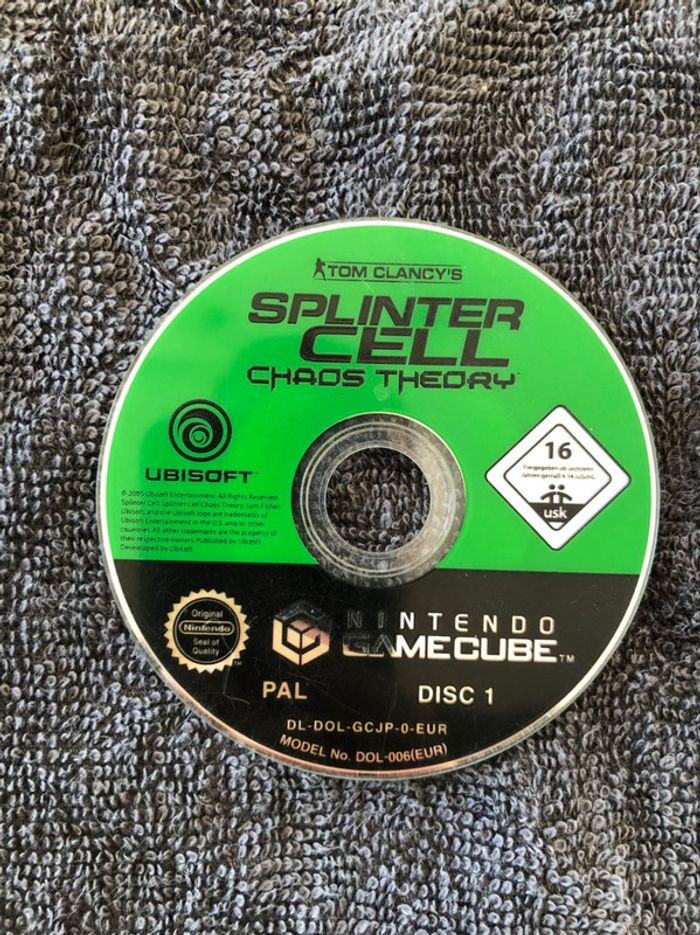Jeu Nintendo Game cube Splinter cell chaos theory