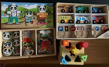 Lot complet de jeux en bois éducatifs 🌿