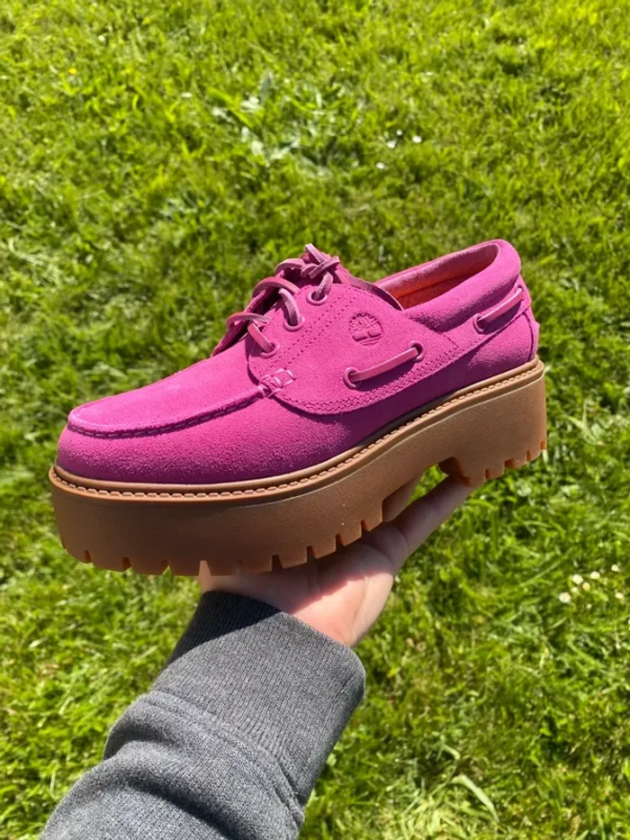Timberland Plate-forme rose/ street-boat dark pink - photo numéro 4