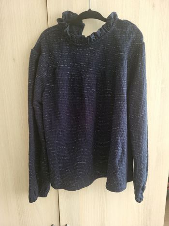 Blouse Kiabi bleu marine/argenté 10 ans