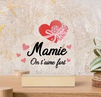 Cœur « Mamie ont t’aime fort »