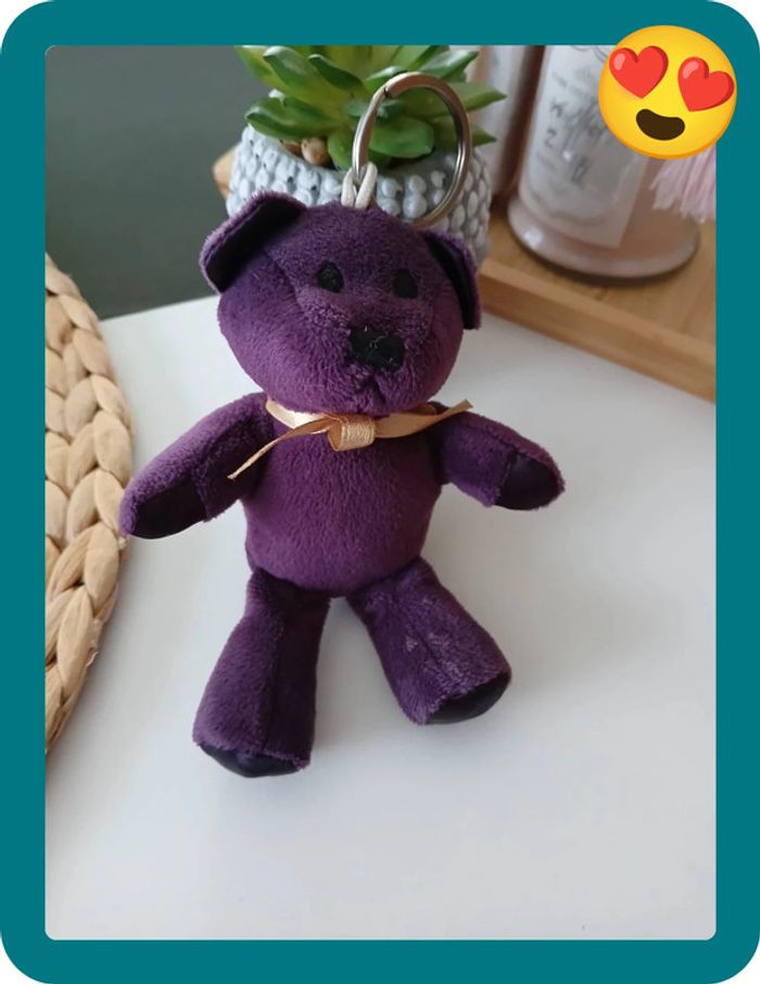 Porte clés ourson péluche Comme Neuf 🌿🌈 - photo numéro 4
