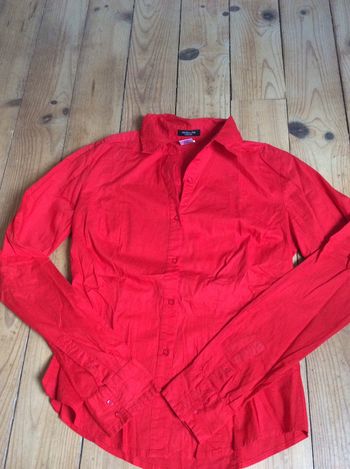 Chemise manches longues rouge