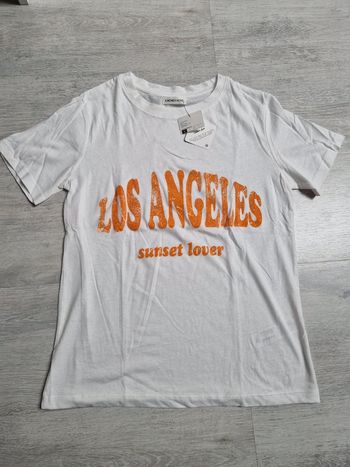 Tee-shirt Cache Cache XS neuf avec étiquette Los Angeles sunset lover