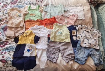 Lot ensembles été garçon 3 mois salopettes shorts pantalons tee-shirts 