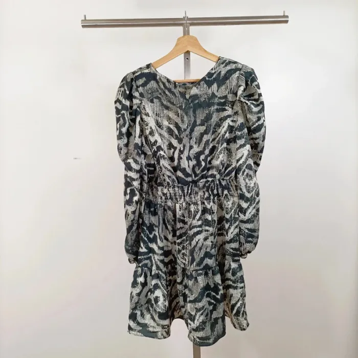 Robe imprimé animalier Retro & Icone – manches longues, taille L A1068 - photo numéro 9