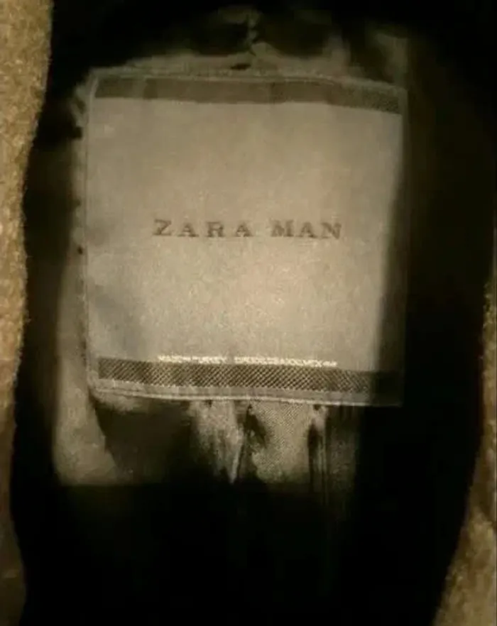 Manteau croisé slim kaki Zara Man taille XXL - photo numéro 6