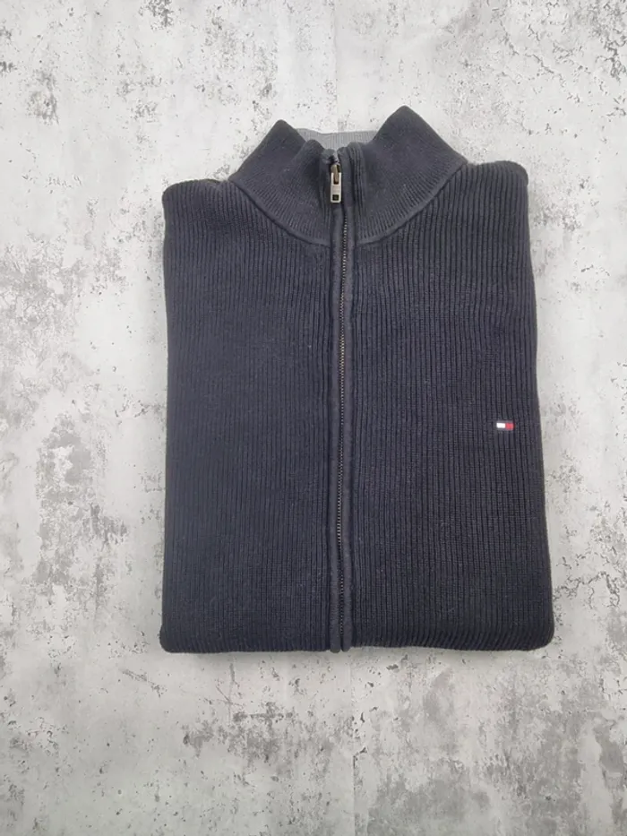 Veste zippée Tommy Hilfiger noire XXL Hommes (mesures en photos) - photo numéro 2