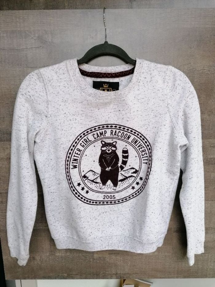 Sweat blanc cassé chiné