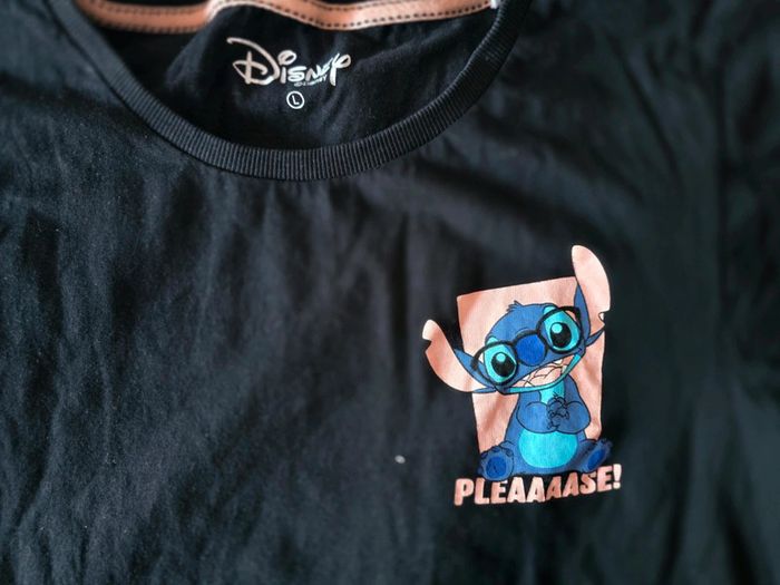 Pyjama stitch femme noir et rose taille L - photo numéro 4