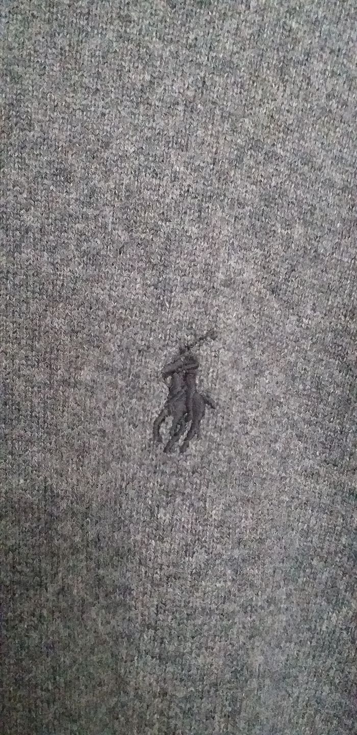 Pull homme Polo Ralph Lauren gris taille L - photo numéro 3