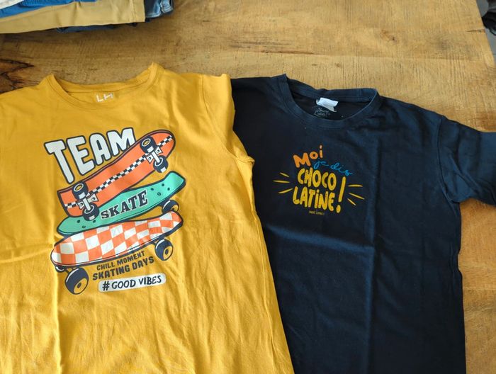 Lot de 2 tee shirts skate + chocolatine