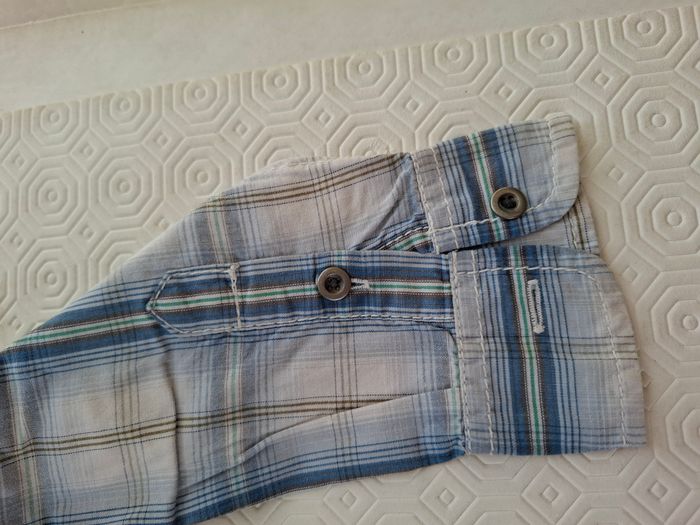 Chemise carreaux bleus Okaidi T 4 ans - photo numéro 3