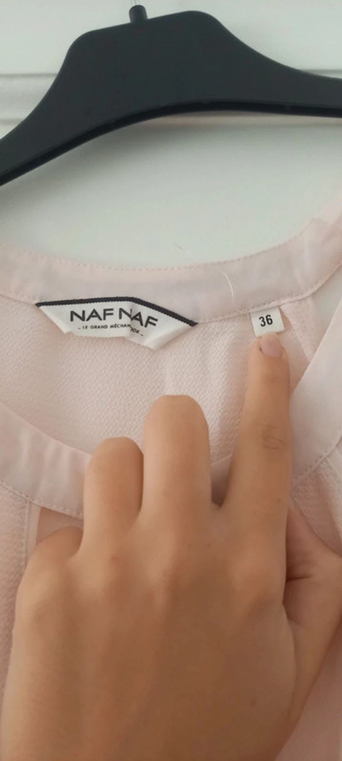 Chemisier sans manches rose Naf Naf 36 - photo numéro 3