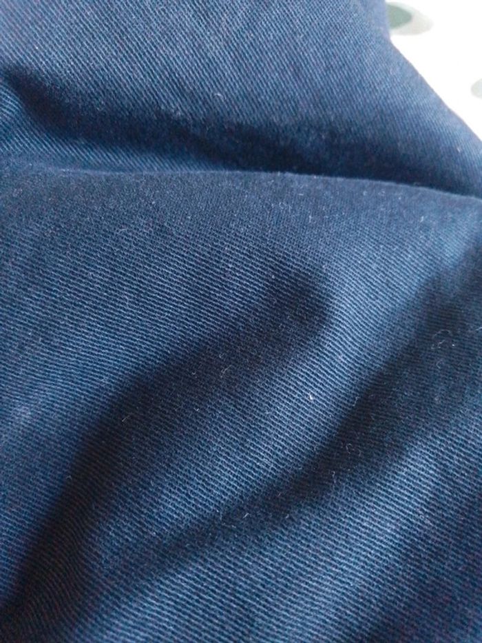 Manteau fourré d'hiver avec bandes marron, blanche, bleu marine foncé à capuche" Bizzbee" taille XS - photo numéro 13