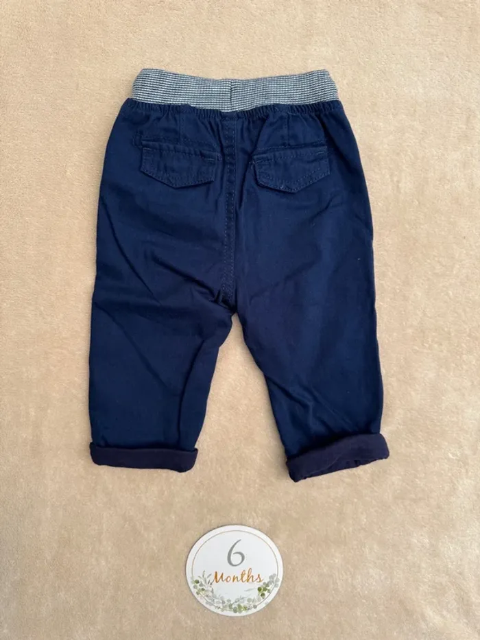 Pantalon bleu marine • lapinou • taille 6 mois - photo numéro 3