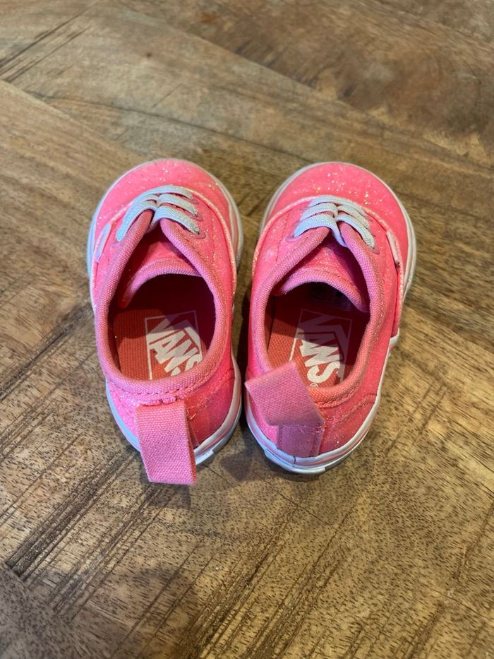 Vans bébé – rose pailleté – lacets élastiques – pointure 20 - photo numéro 5