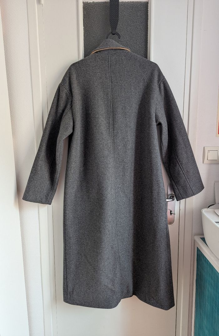 Manteau gris neuf long miss captain taille M - photo numéro 5