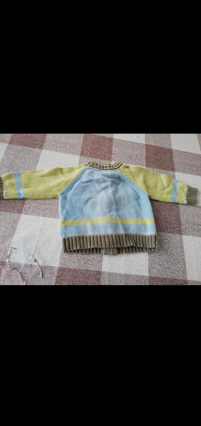 Gilet 18 mois zippé turquoise - photo numéro 3