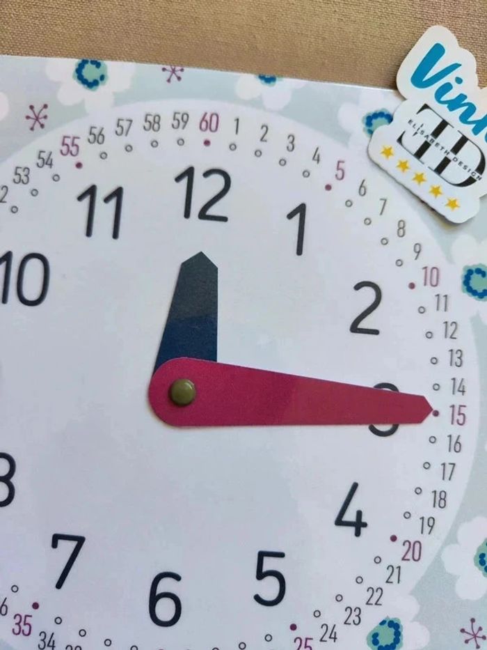 Roue florale pour lire l'heure facilement - photo numéro 2