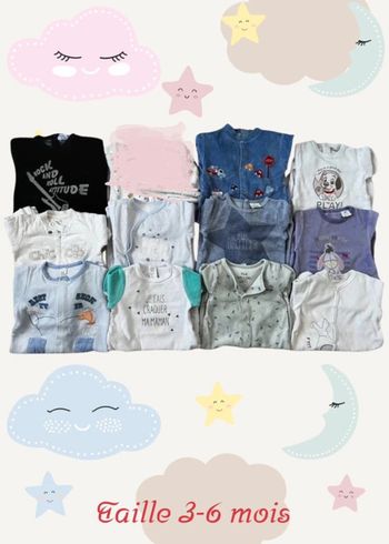 Lot de 11 pyjamas 3 mois
