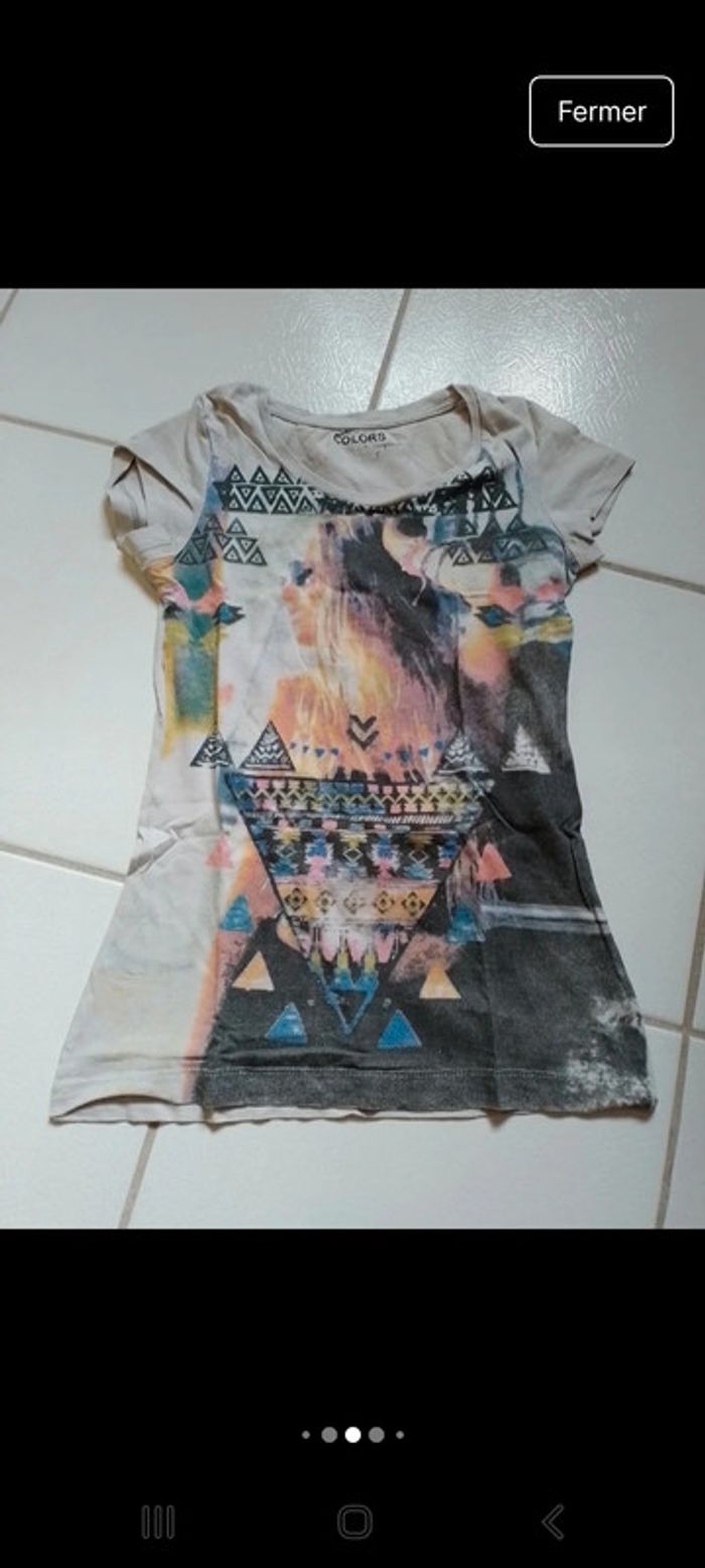 T-shirt gris femme Motif femme Complices - photo numéro 7