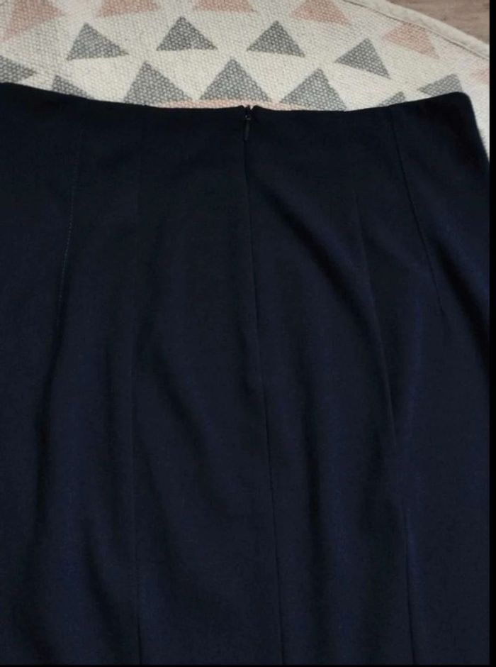 Jupe  mi-longue  Marine - Viscose  Nylon -  L  - Parfait  État - photo numéro 11