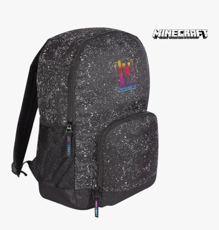 Sac à dos Minecraft galaxy néon logo neuf - photo numéro 5