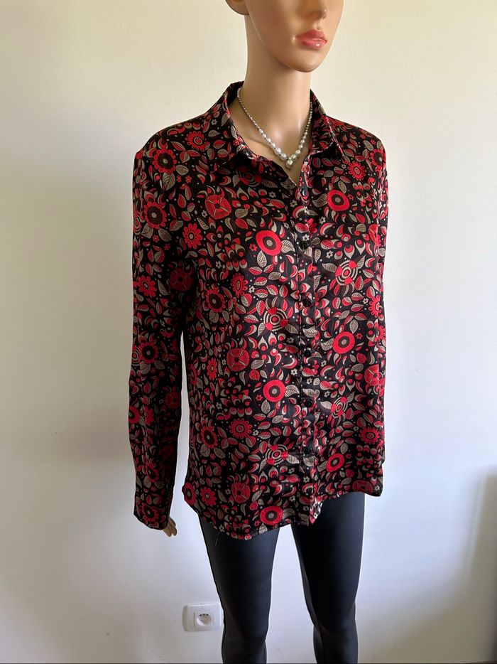 Chemise imprimée à manches longues Cerise Blue taille S jamais portée - photo numéro 2