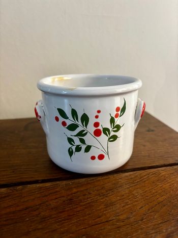 Cache pot décor houx