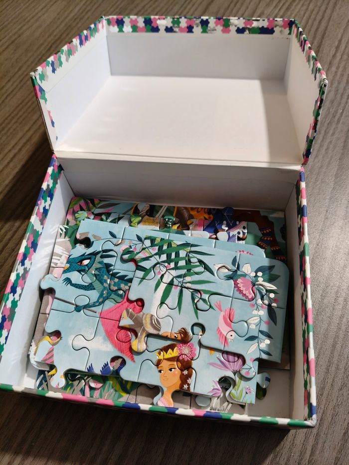 Puzzle chevalier et dragon - complet parfait etat - photo numéro 2