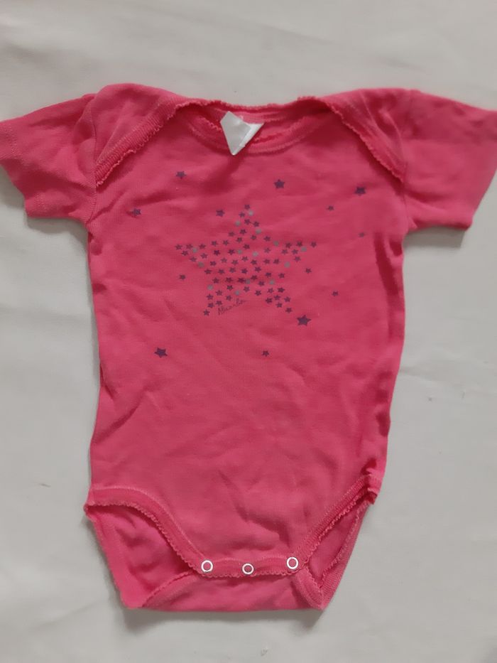 lot de 2 bodies manches courtes fille - étoiles, Winnie l'ourson - absorba, Disney - 6 mois - photo numéro 3