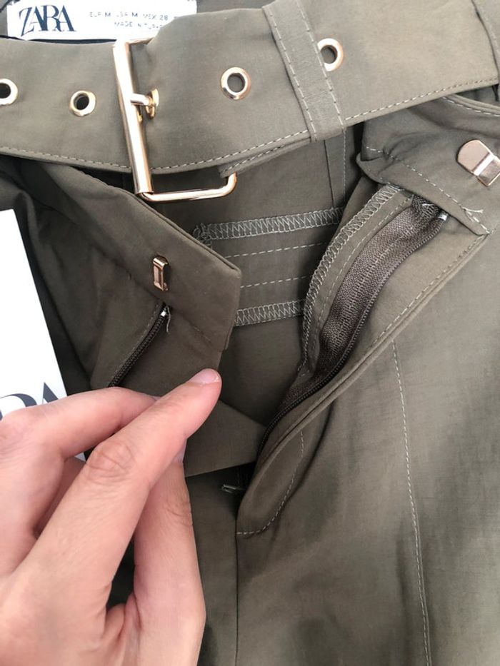 Superbe beau pantalon taille haute battle Zara neuf avec étiquette taille M - photo numéro 9