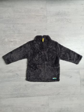 Gilet zippé tout doux gris foncé orchestra 12 mois