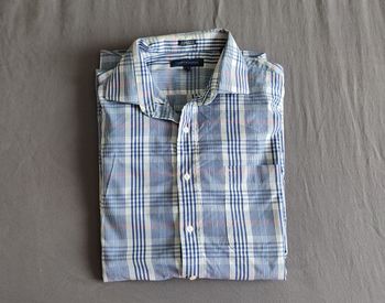Vêtement Homme Chemise bleu à carreau Tommy Hilfiger taille L 17 32-33 Regular fit #Retrostreet