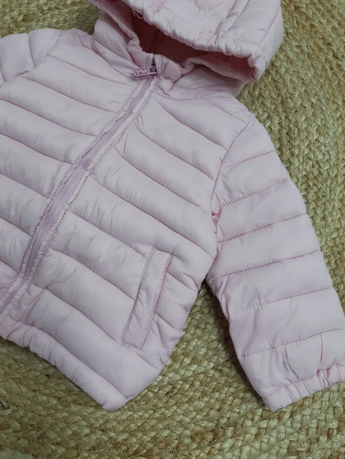Manteau doudoune rose 9 mois - photo numéro 2