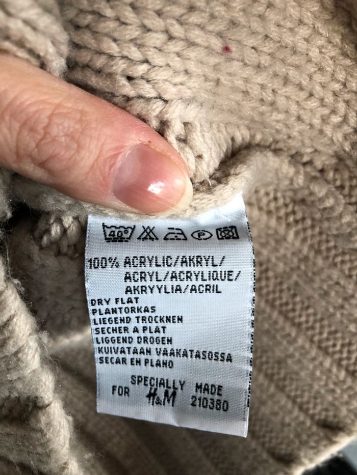 Pull gris beige col roulé H&M taille XS / 34 comme neuf - photo numéro 8